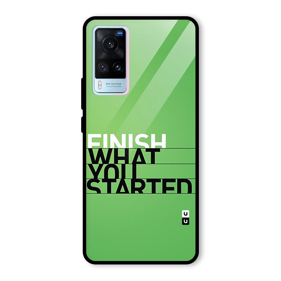 Green Finish Glass Back Case for Vivo X60