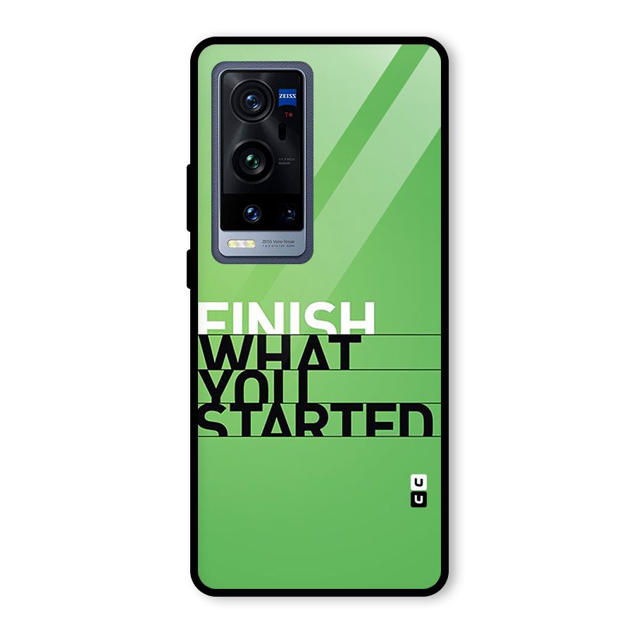 Green Finish Glass Back Case for Vivo X60 Pro Plus