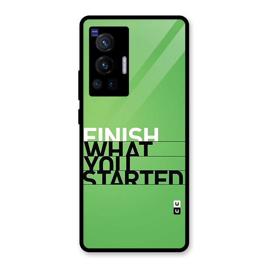 Green Finish Glass Back Case for Vivo X70 Pro