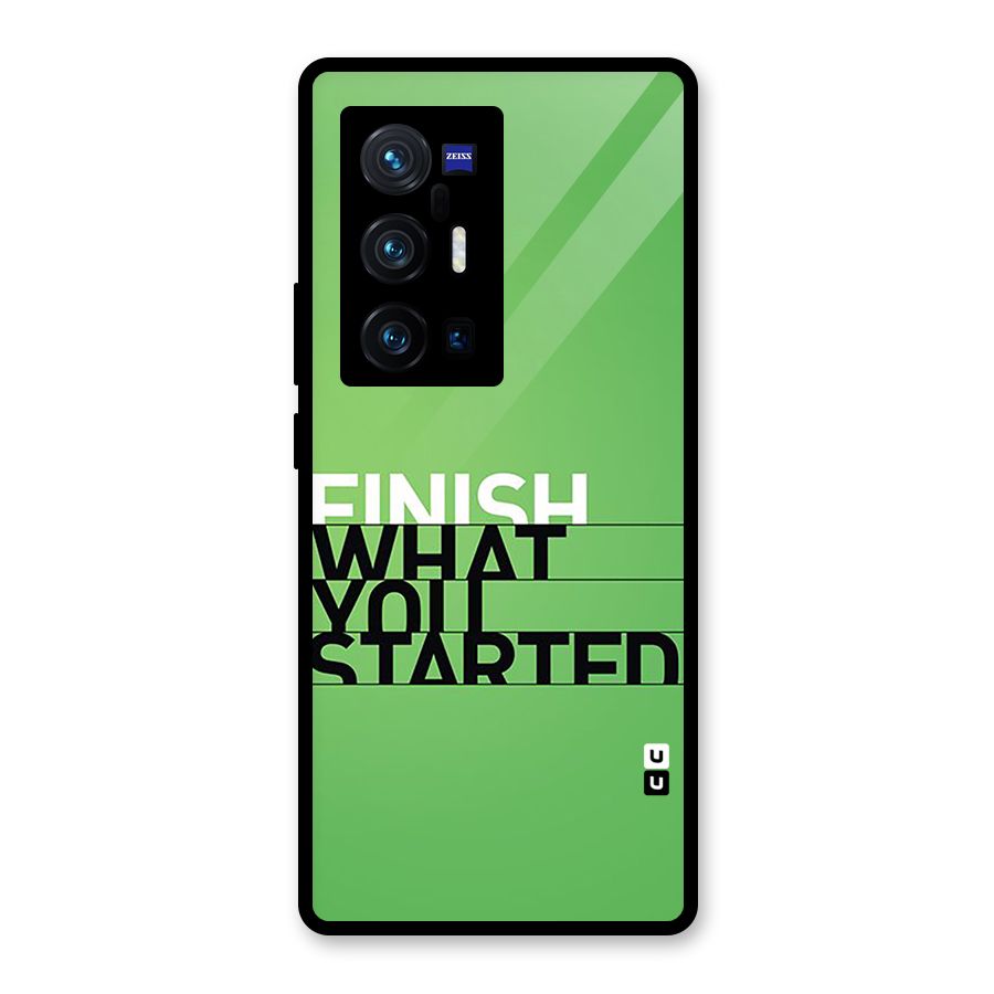Green Finish Glass Back Case for Vivo X70 Pro Plus