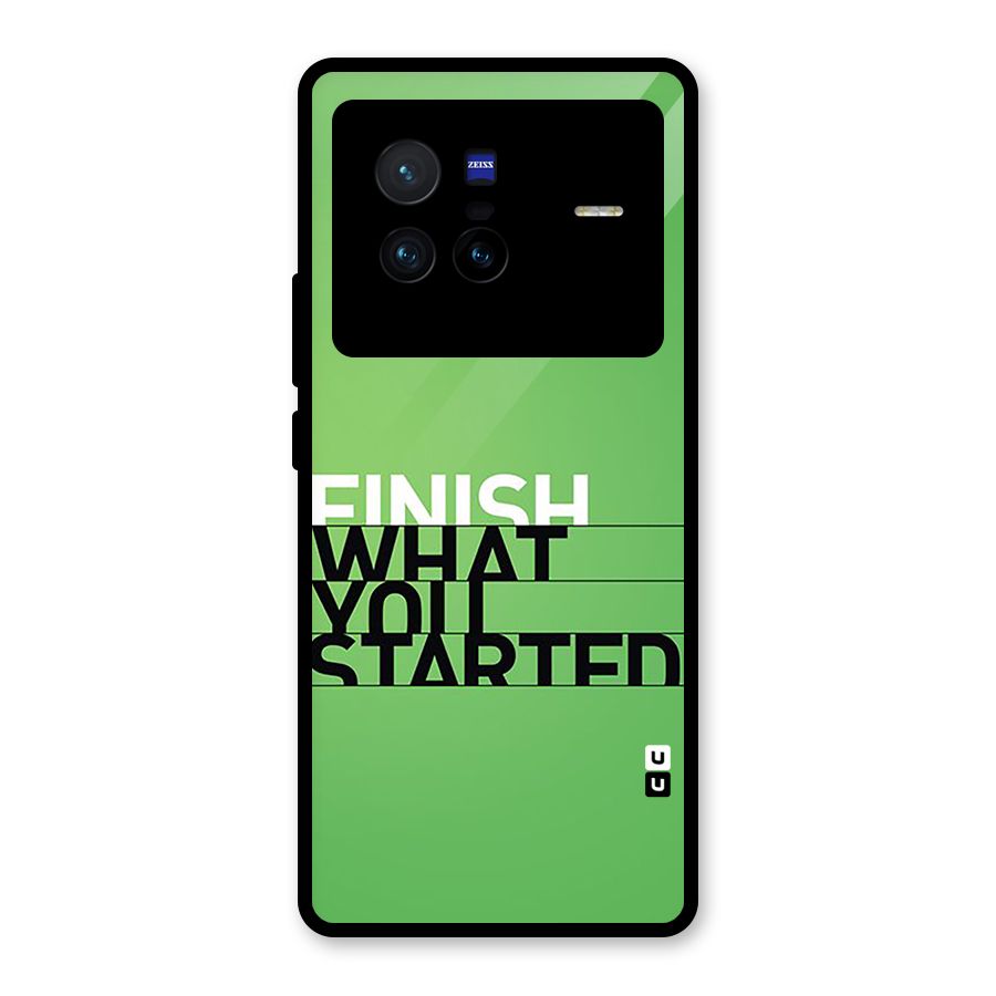 Green Finish Glass Back Case for Vivo X80