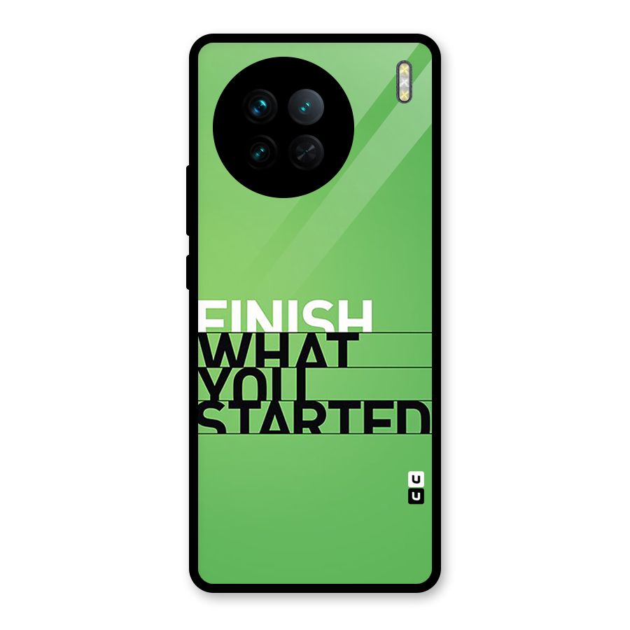 Green Finish Glass Back Case for Vivo X90