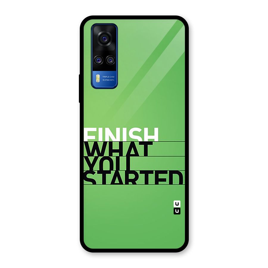 Green Finish Glass Back Case for Vivo Y31