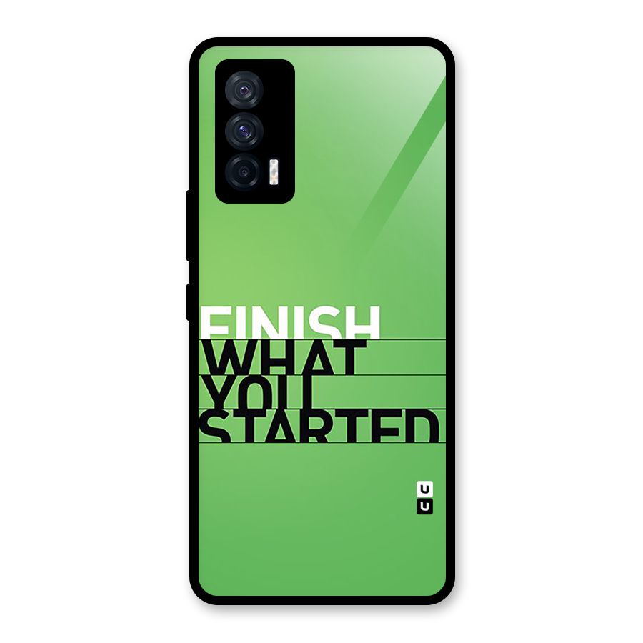 Green Finish Glass Back Case for Vivo iQOO 7 5G