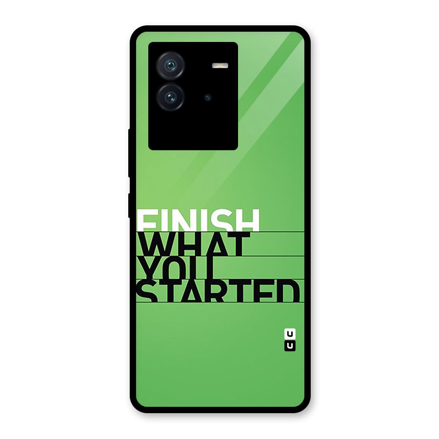 Green Finish Glass Back Case for Vivo iQOO Neo 6 5G