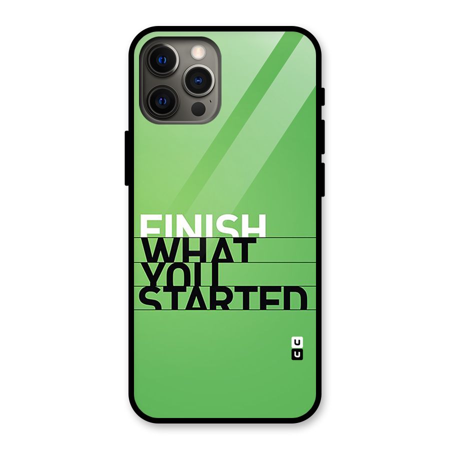 Green Finish Glass Back Case for iPhone 12 Pro Max