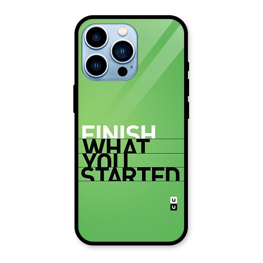 Green Finish Glass Back Case for iPhone 13 Pro