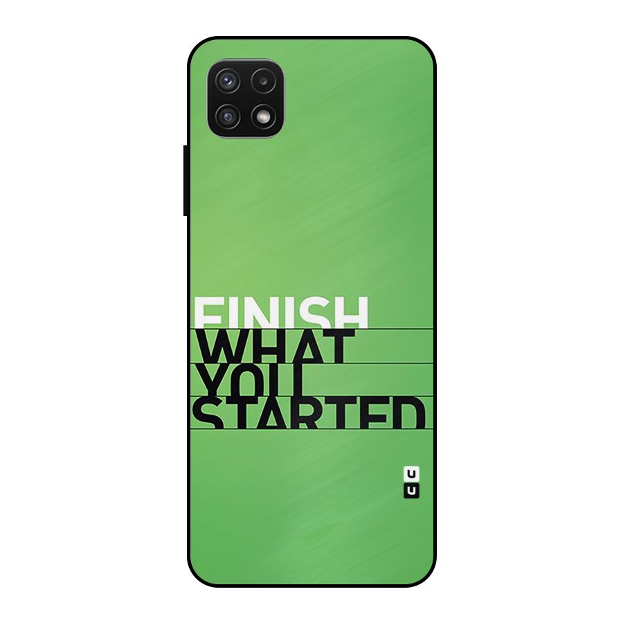 Green Finish Metal Back Case for Galaxy A22 5G