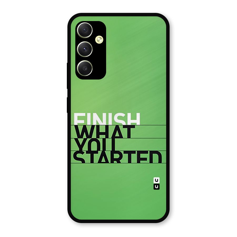 Green Finish Metal Back Case for Galaxy A34