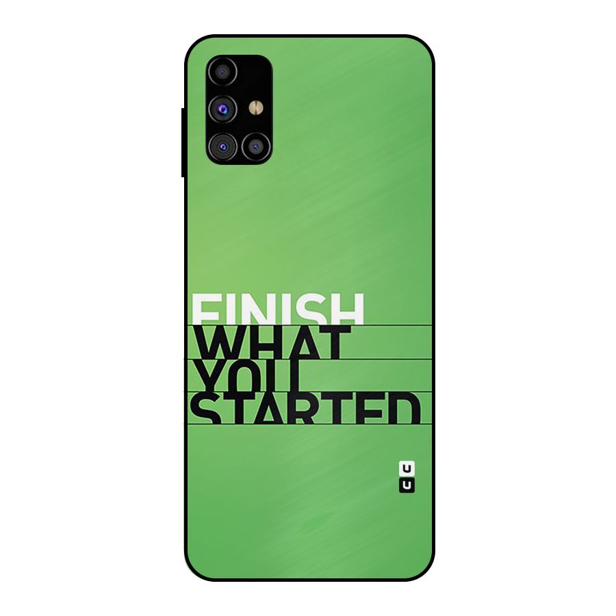 Green Finish Metal Back Case for Galaxy M31s