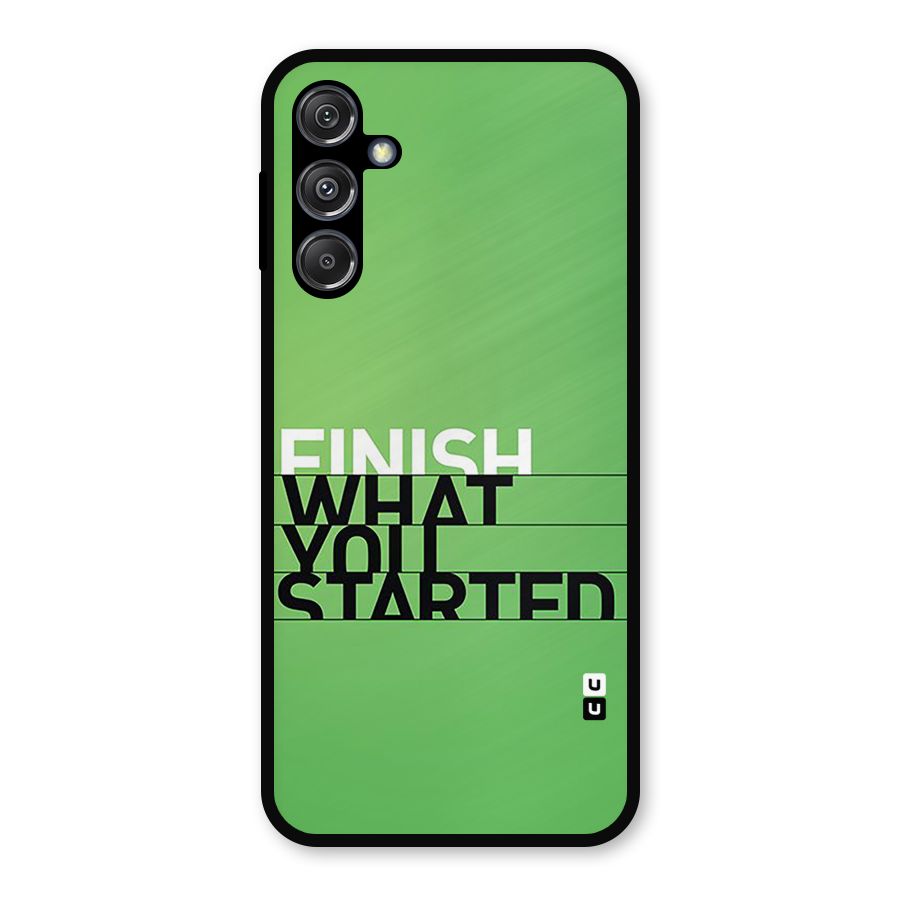 Green Finish Metal Back Case for Galaxy M34 5G