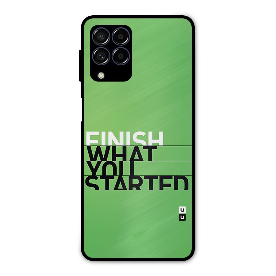 Green Finish Metal Back Case for Galaxy M53 5G