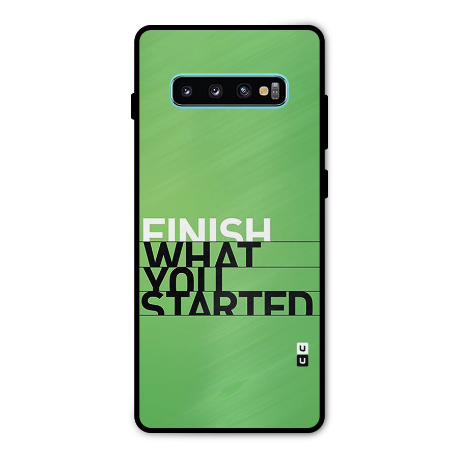 Green Finish Metal Back Case for Galaxy S10 Plus