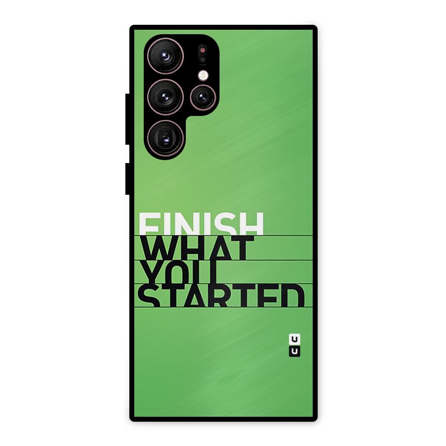 Green Finish Metal Back Case for Galaxy S22 Ultra 5G