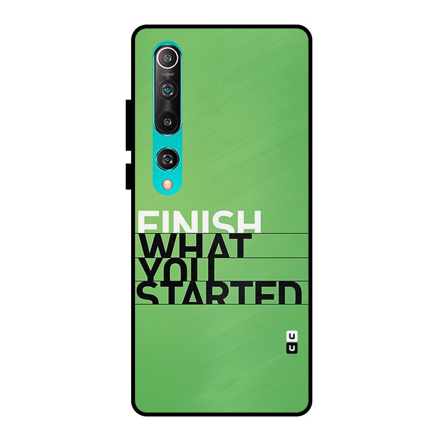 Green Finish Metal Back Case for Mi 10