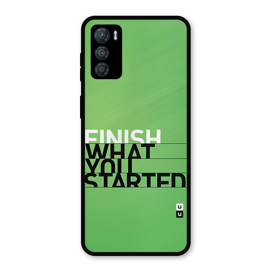 Green Finish Metal Back Case for Moto G42