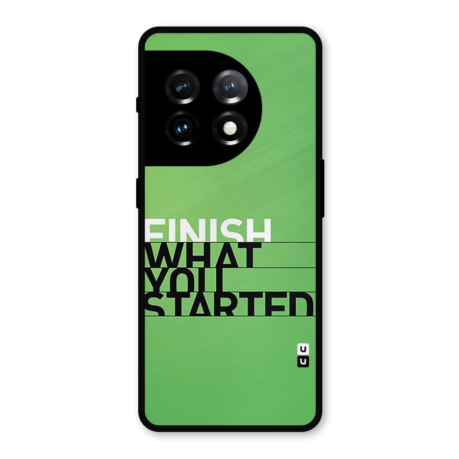 Green Finish Metal Back Case for OnePlus 11