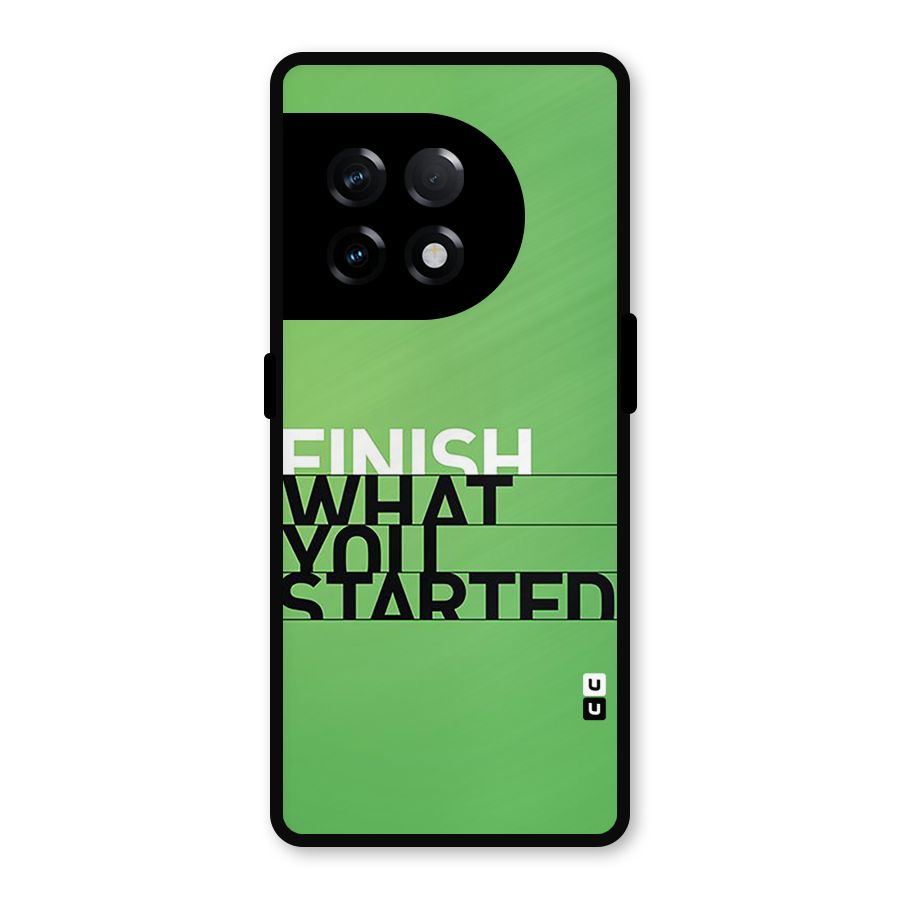 Green Finish Metal Back Case for OnePlus 11R