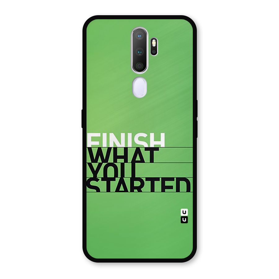 Green Finish Metal Back Case for Oppo A5 (2020)
