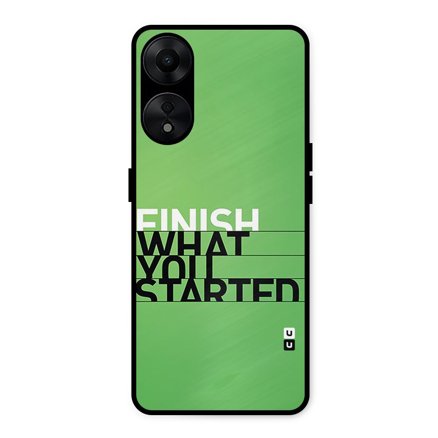 Green Finish Metal Back Case for Oppo A78 5G