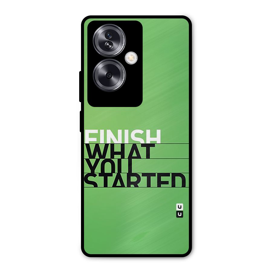 Green Finish Metal Back Case for Oppo A79 5G