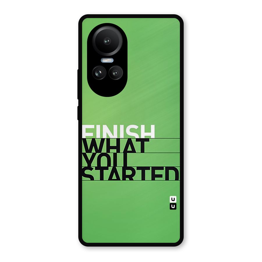 Green Finish Metal Back Case for Oppo Reno10 Pro