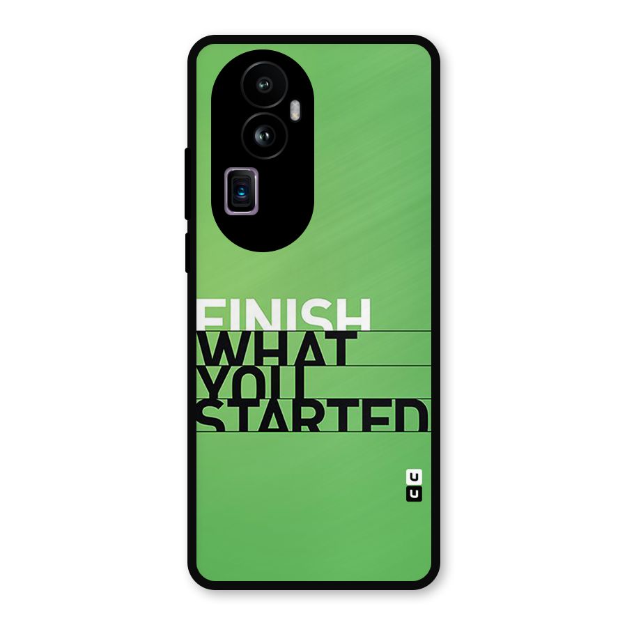Green Finish Metal Back Case for Oppo Reno10 Pro Plus
