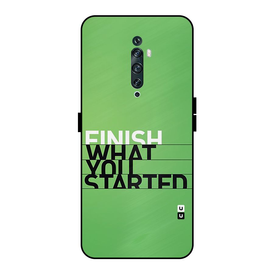 Green Finish Metal Back Case for Oppo Reno2 Z