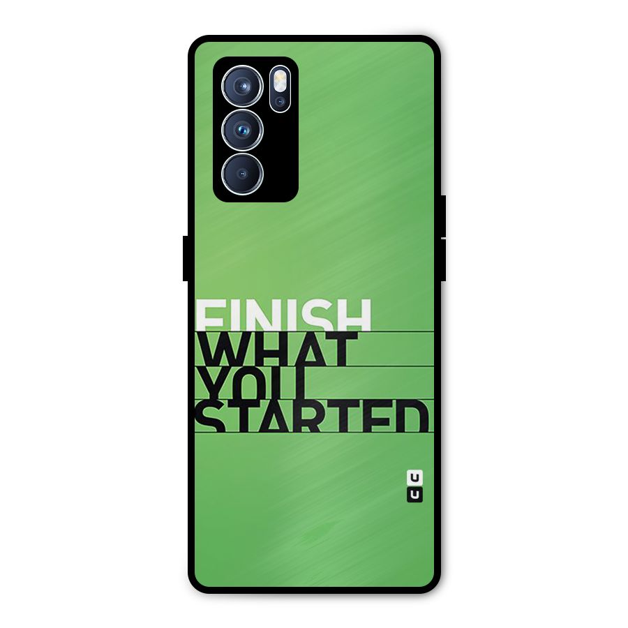 Green Finish Metal Back Case for Oppo Reno6 Pro 5G