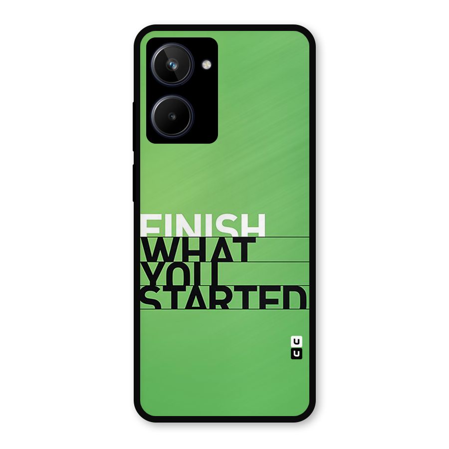 Green Finish Metal Back Case for Realme 10
