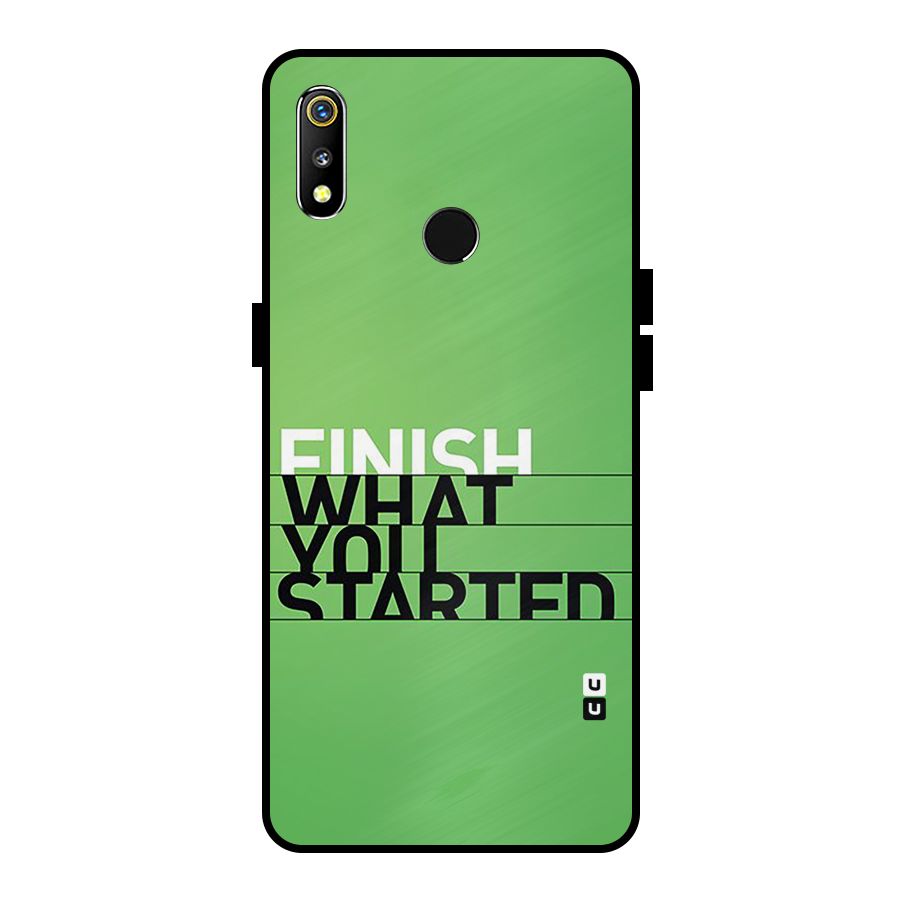 Green Finish Metal Back Case for Realme 3i