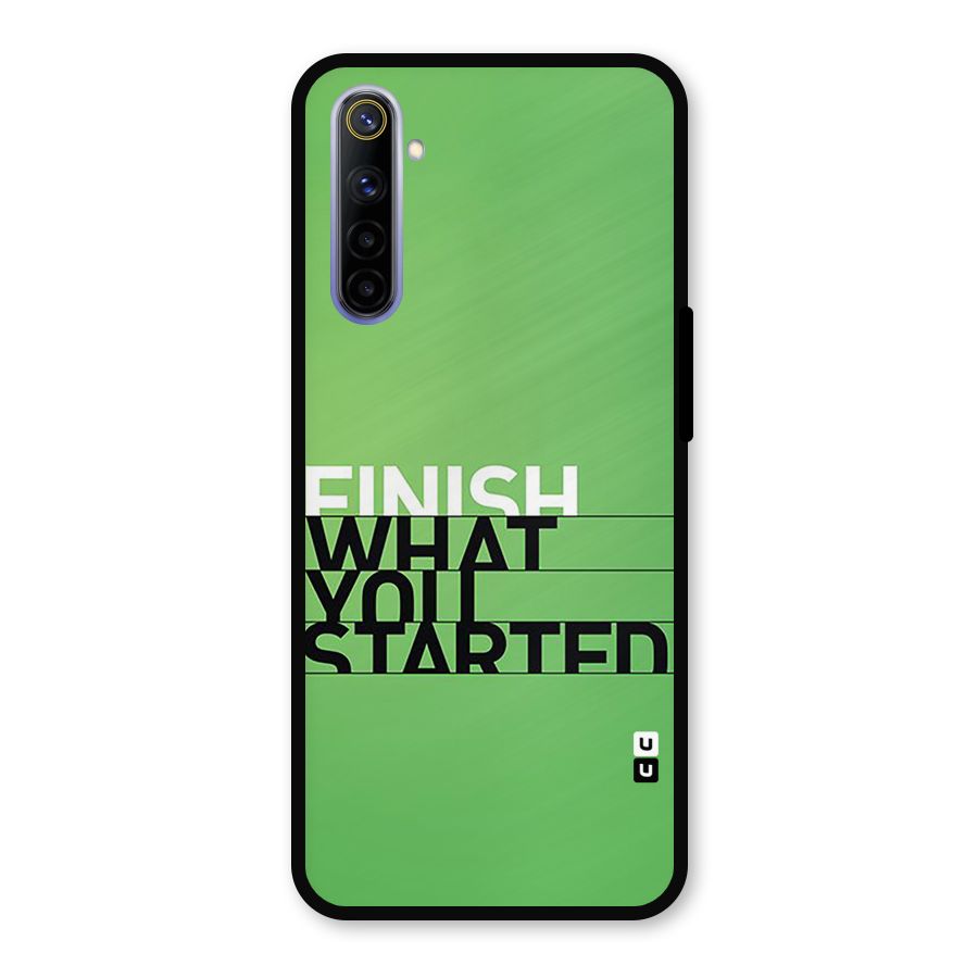 Green Finish Metal Back Case for Realme 6