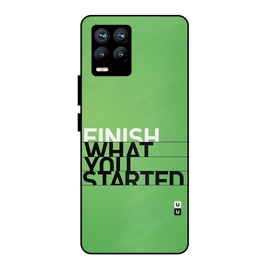 Green Finish Metal Back Case for Realme 8