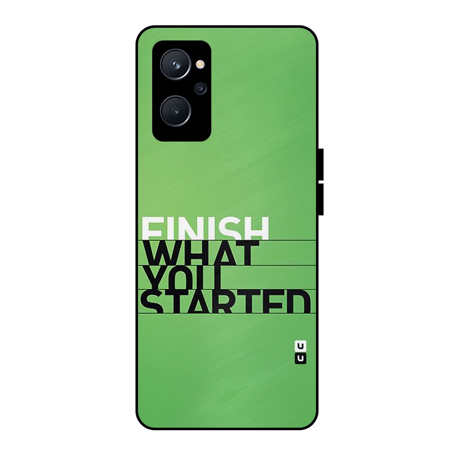Green Finish Metal Back Case for Realme 9i 5G