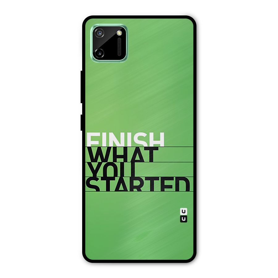Green Finish Metal Back Case for Realme C11