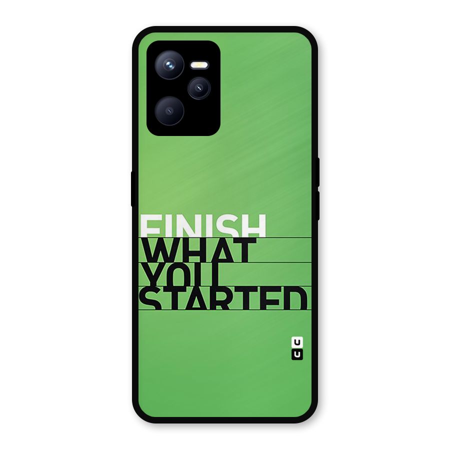 Green Finish Metal Back Case for Realme C35