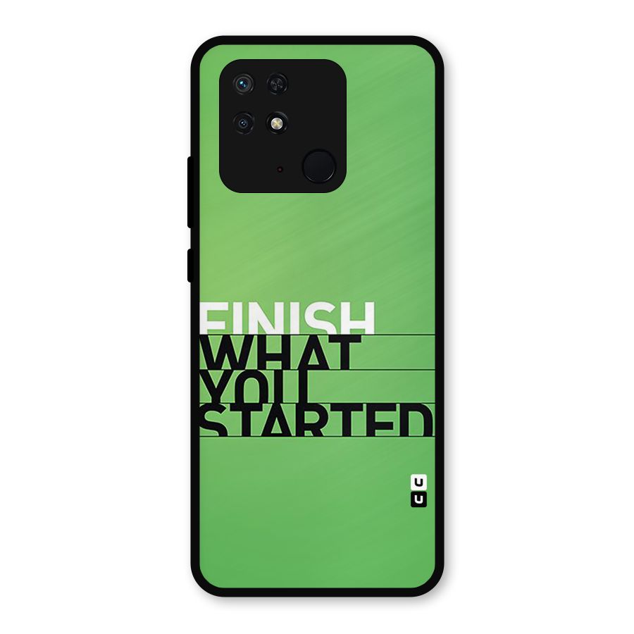 Green Finish Metal Back Case for Redmi 10