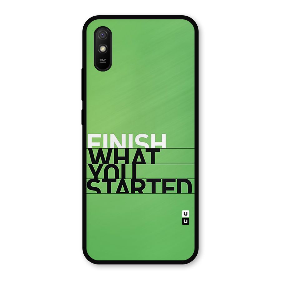 Green Finish Metal Back Case for Redmi 9a
