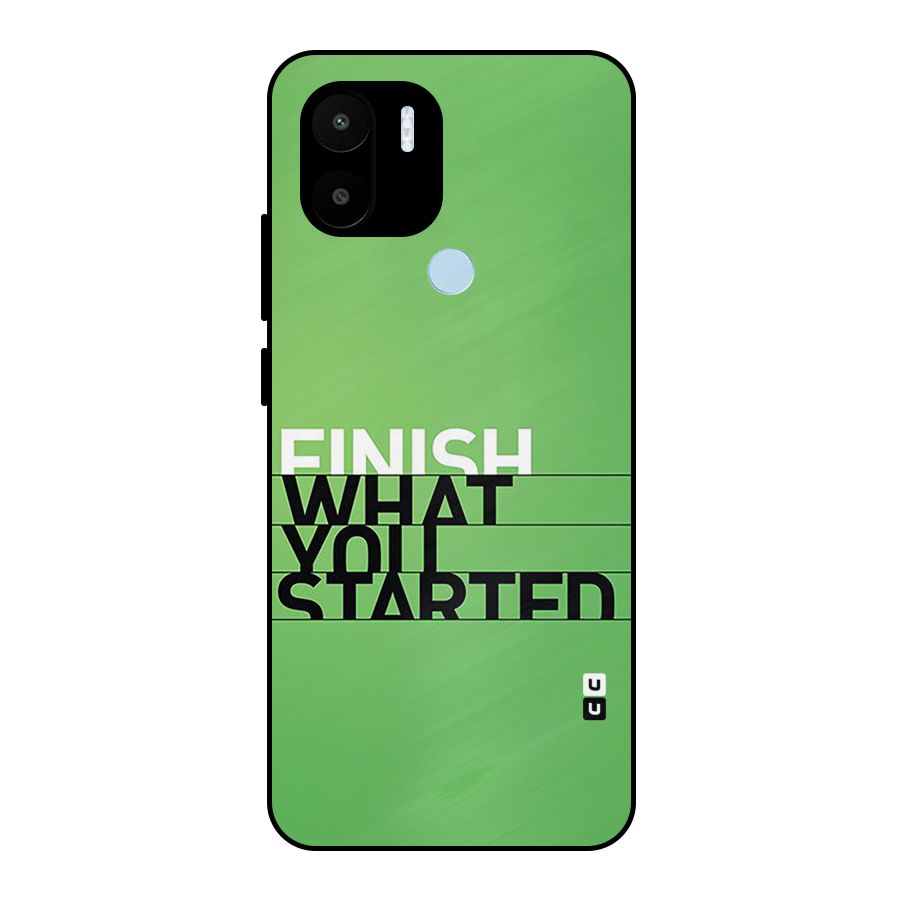 Green Finish Metal Back Case for Redmi A2 Plus