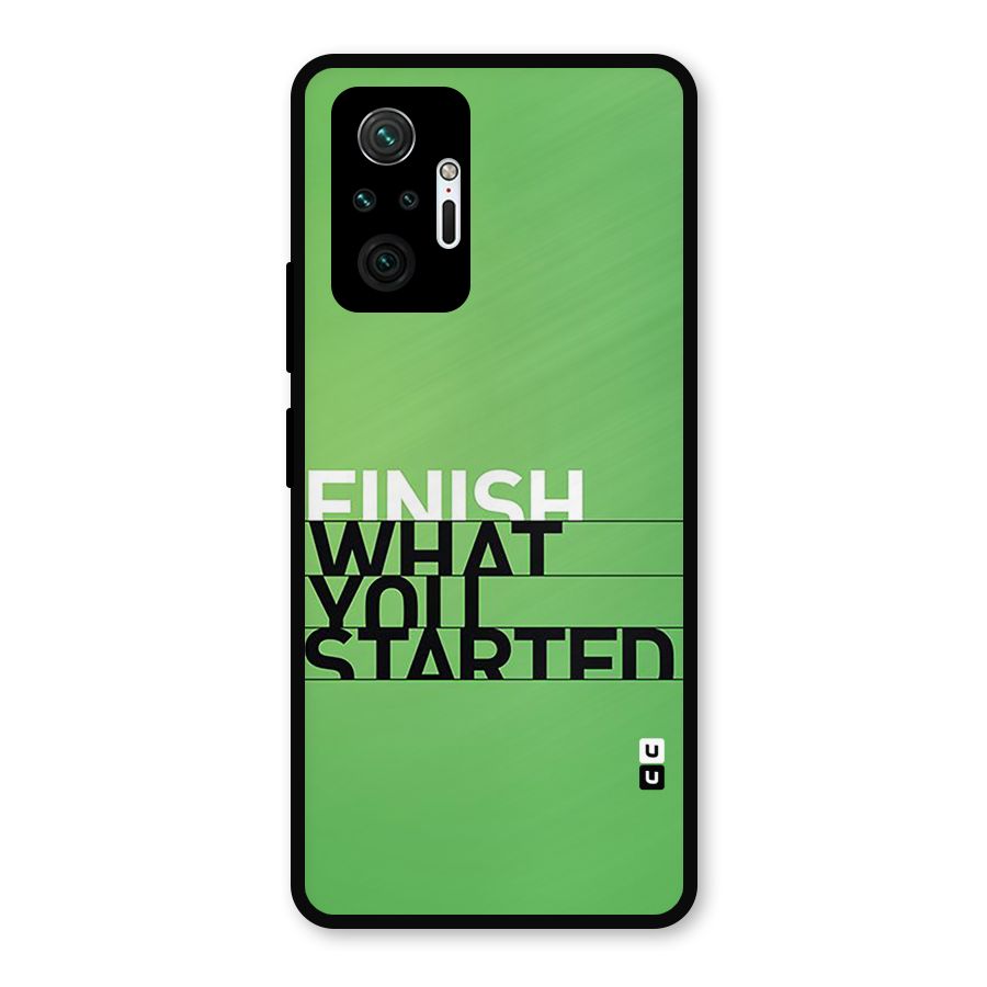 Green Finish Metal Back Case for Redmi Note 10 Pro Max
