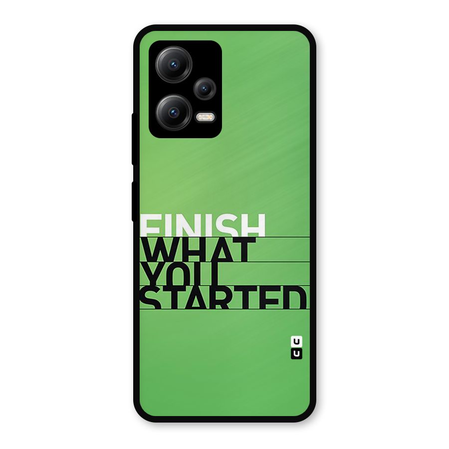 Green Finish Metal Back Case for Redmi Note 12 5G