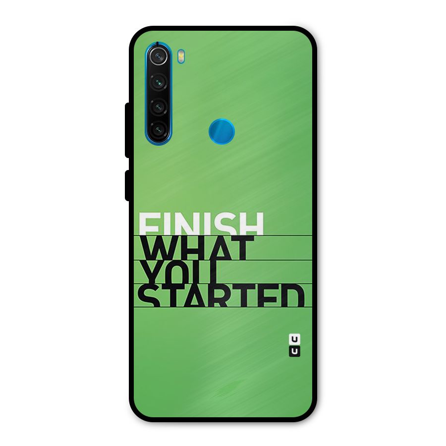 Green Finish Metal Back Case for Redmi Note 8
