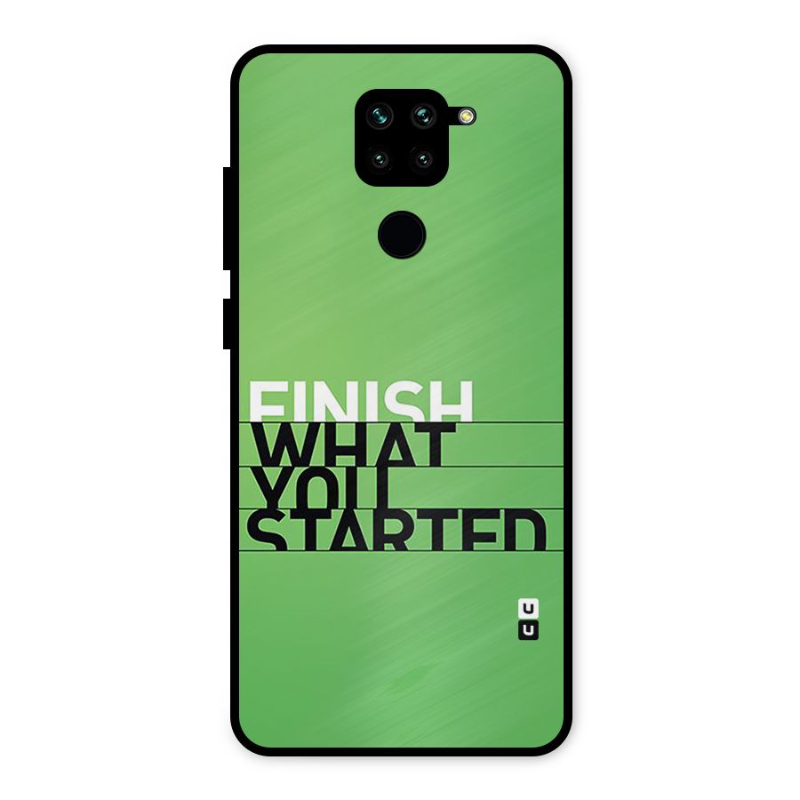 Green Finish Metal Back Case for Redmi Note 9