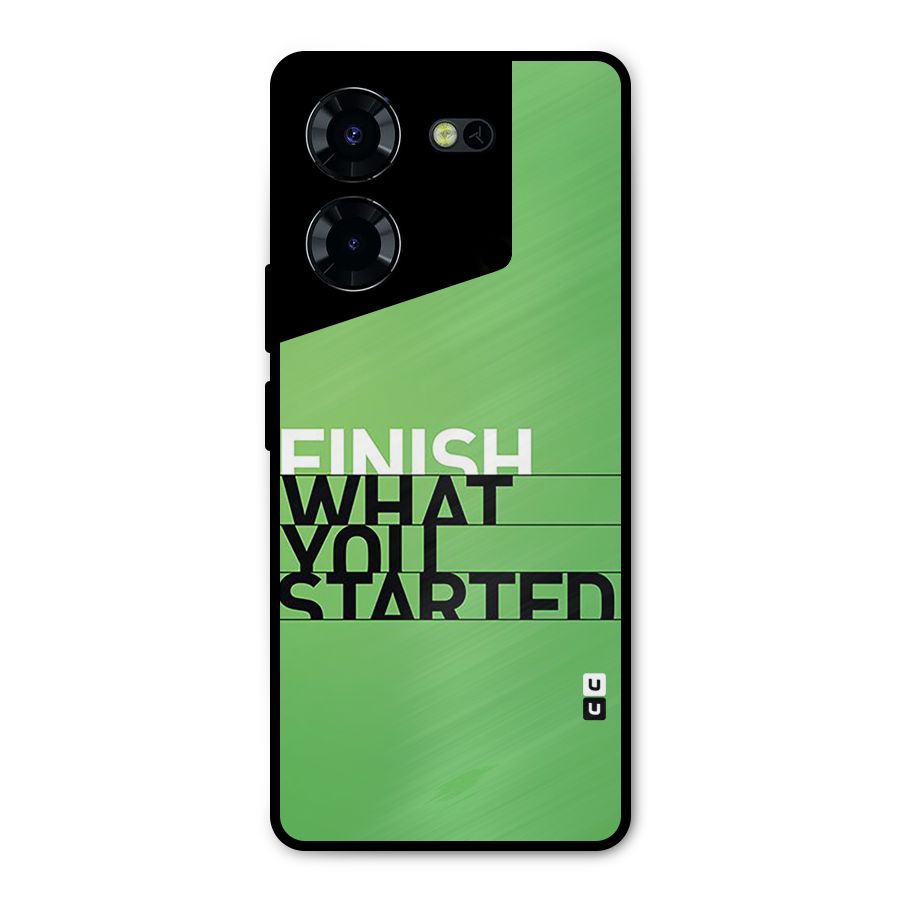Green Finish Metal Back Case for Tecno Pova 5 Pro 5G