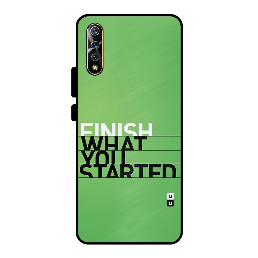 Green Finish Metal Back Case for Vivo S1