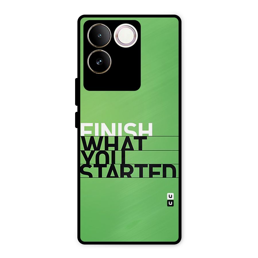 Green Finish Metal Back Case for Vivo T2 Pro