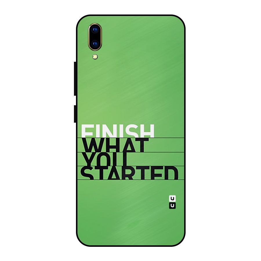 Green Finish Metal Back Case for Vivo V11 Pro