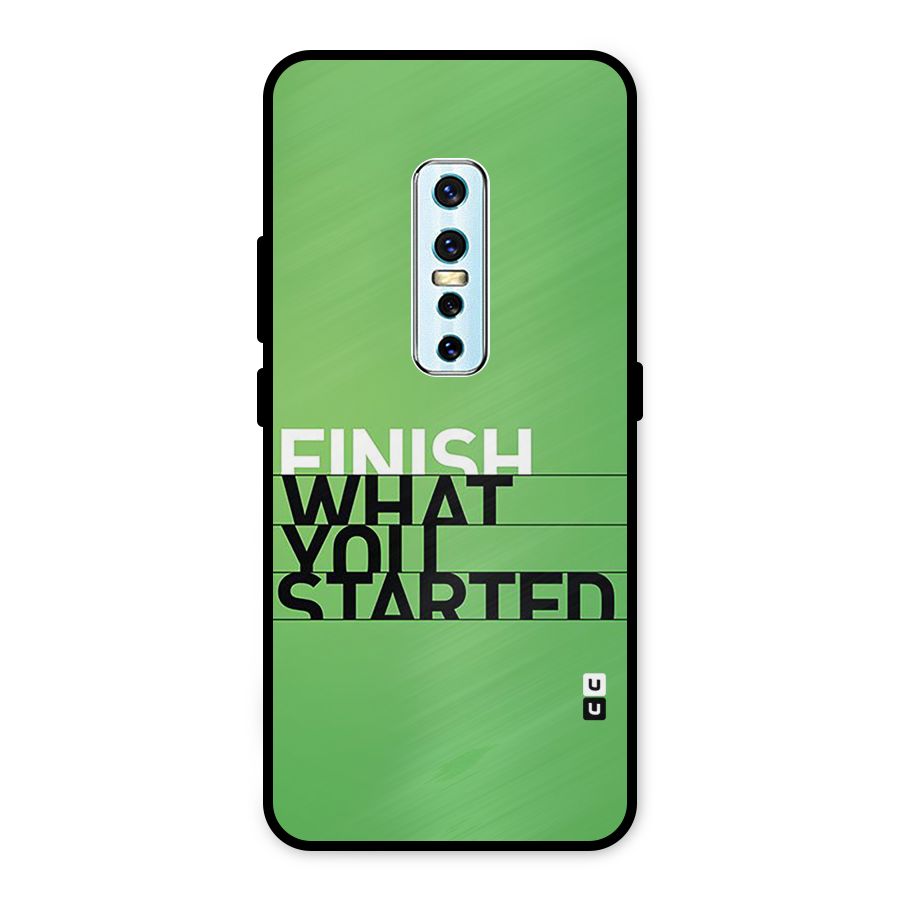 Green Finish Metal Back Case for Vivo V17 Pro