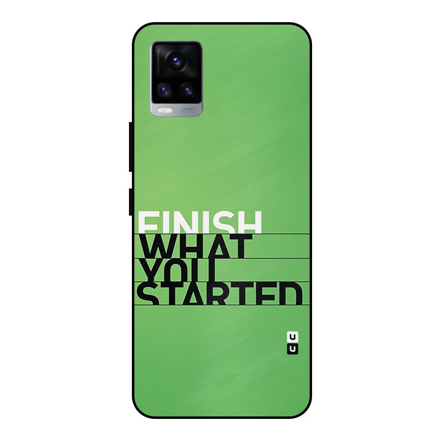 Green Finish Metal Back Case for Vivo V20 2021