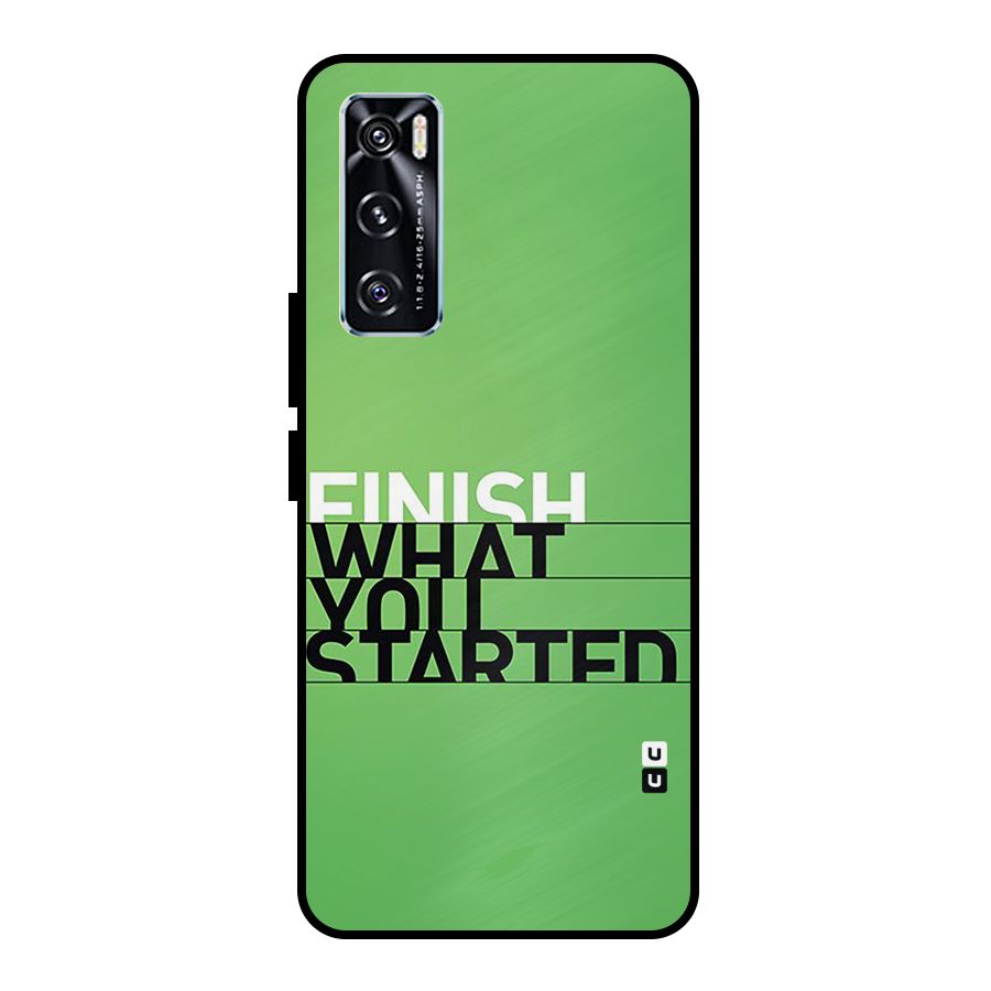 Green Finish Metal Back Case for Vivo V20 SE